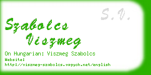 szabolcs viszmeg business card